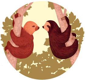 Gif animé amour poissons